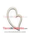 Colgante Corazón 20x65mm Dorado Martillado
