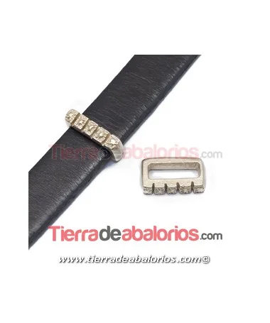 Pasador 5 Cuadros 14x3mm Agujero 10x3mm Dorado