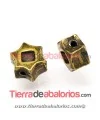 Entrepieza Estrella 11mm Agujero 2mm, Oro Viejo