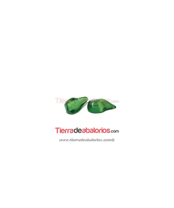 Cabujón Resina Gota Irregular 20x10mm, Verde Botella