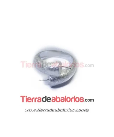 Anillo con 2 Pernos para Bolas, Plata de Ley Matizada Anillo con 2 Pernos para Bolas, Plata de Ley Matizada