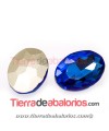 Cabujón de Cristal Checo Oval Facetado 18x13mm Sapphire