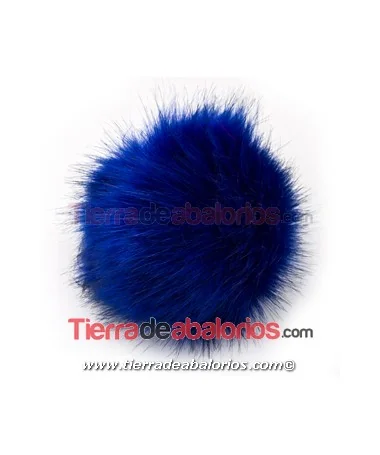 Pompón de Zorro 15cm de Diámetro, Azulón Pompón de Zorro 15cm de Diámetro, Azulón