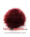 Pompón de Zorro 15cm de Diámetro, Granate