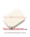 Cabujón Cristal Murano Plano 29x22mm Marfil