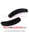 Cabujón Cristal Murano Barra Curvada 33x5mm Negro