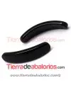 Cabujón Cristal Murano Barra Curvada 33x5mm Negro