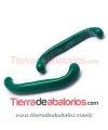 Cabujón Cristal Murano Tubo Curvado 33x5mm Verde