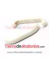 Cabujón Cristal Murano Tubo Curvado 33x5mm Marfil