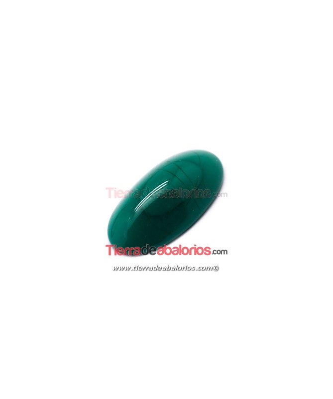 Cabujón Cristal Murano Oval 30x16mm Verde