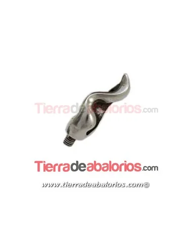 Tope Serpiente de Pulsera para Pegar Cristal, Plateado