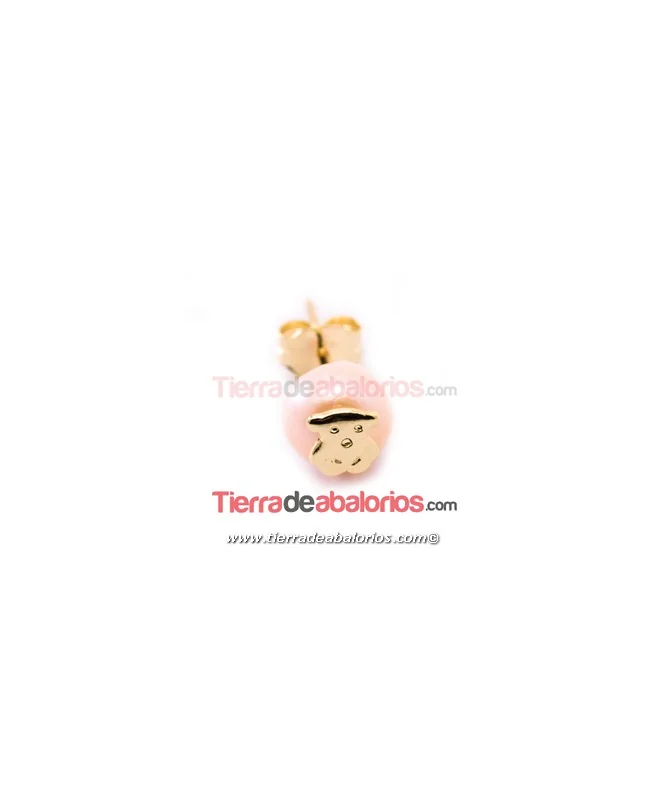 Perla Cultivada Achatada 7x6mm Agujero 0,7mm Salmón