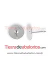 Pendiente Disco Plano 6mm, Plateado