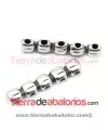 Separador 41x7mm 5 Agujeros de 3mm, Plateado