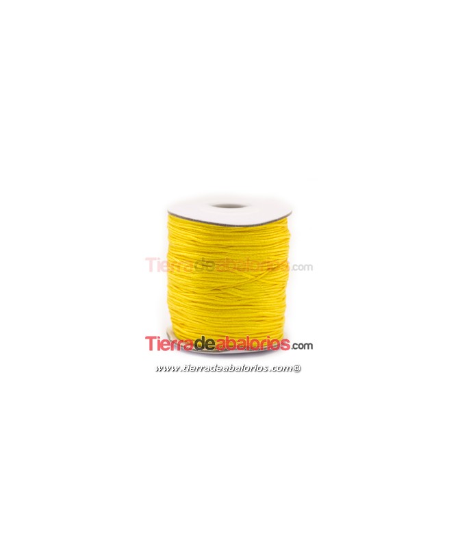 Cordón de Algodón Trenzado Brillante 1mm - Amarillo