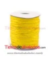 Cordón de Algodón Trenzado Brillante 1mm - Amarillo