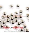 Bola de Latón 4mm Agujero 1,5mm, Plateada