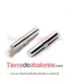 Terminal Tubo 26mm Agujero Lateral 3,7mm, Plateado
