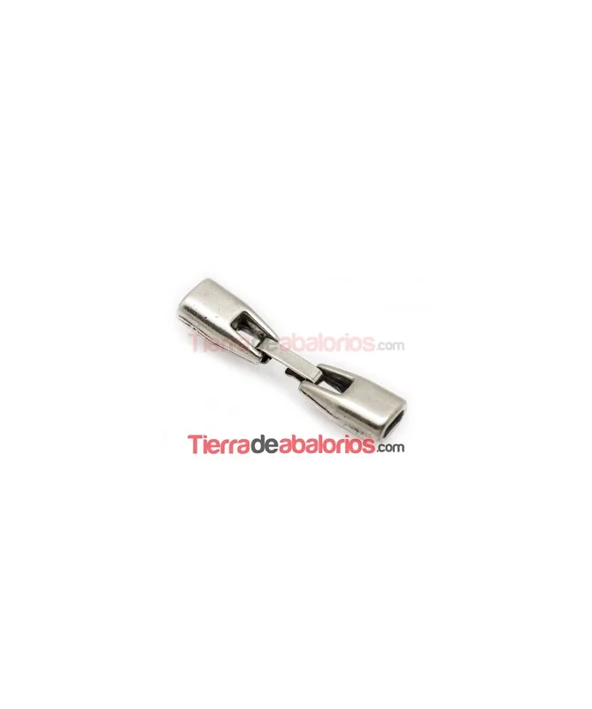 Cierre con Trabilla Agujero 6x3mm, Plateado