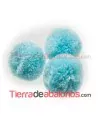 Pompón de Poliester 18mm Turquesa