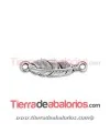 Conector Pluma 21x5mm Agujero Anillas 1,5mm, Plateado