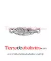 Conector Pluma 21x5mm Agujero Anillas 1,5mm, Plateado