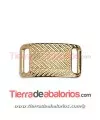 Entrepieza Curvada Espigas 26x15mm Agujero 10x3,7mm, Dorado