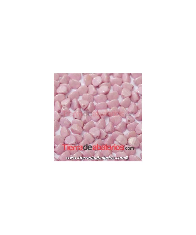 Pinch Beads 5x3mm Pink Ceramic Look (25 uds.)