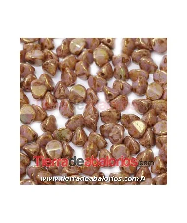 Pinch Beads 5x3mm Light Purple Ceramic Look (25 uds.)