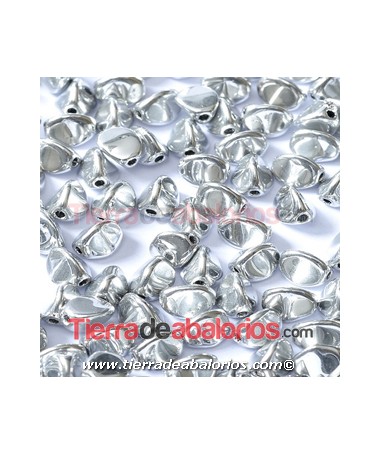 Pinch Beads 5x3mm Silver Full (25 uds.)