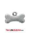 Colgante Hueso 20x12mm con Anilla, Plateado