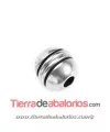Cierre Bola con Imán de 12mm Agujero 4mm, Plateado