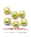 Nacar Bola Facetada 10mm Agujero 0,8mm Verde Manzana