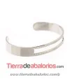 Pulsera Ajustable para Delicas Miyuki, Plateado Rodio