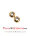 Bola Terminal con Tope de Silicona 8mm Agujero 2mm, Dorada