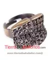 Anillo Ajustable Lazo 16x21mm, Oro Viejo