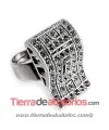 Anillo Ajustable Onda 16x26mm, Plateado