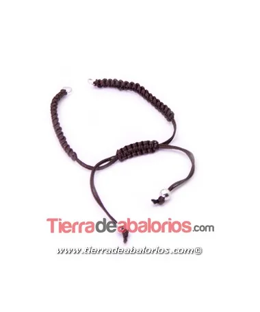 Pulsera Macramé Montada, Marrón