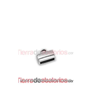 Terminal 12x6mm Agujero 10x2.5mm con Anilla, Plateado Terminal 12x6mm Agujero 10x2.5mm con Anilla, Plateado