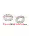 Anilla Abierta Oval 9x7,7mm Ancho 2,4mm, Plata de Ley