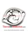 Conector Pies 27x21mm 2 Agujeros 3mm, Plateado