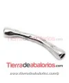 Tubo Irregular 55x6mm Agujero 5mm, Plateado