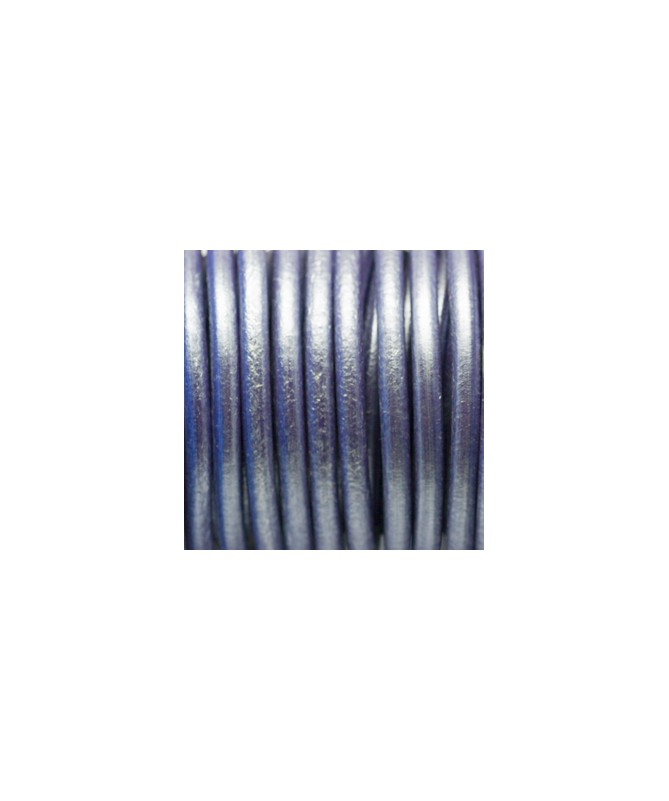 Cordón de Cuero 4,5mm - Violeta Metalizado