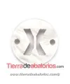 Plexyglass Conector 15mm Letra X, Blanco Nacar