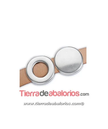 Pasador Redondo 19mm Agujero 10x2,5mm, Plateado