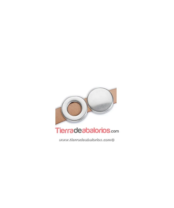 Pasador Redondo 19mm Agujero 10x2,5mm, Plateado