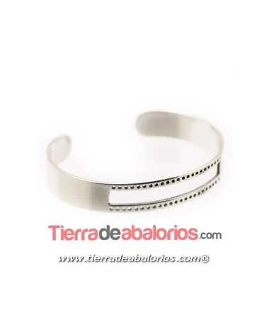 Pulsera Ajustable para Delicas Miyuki, Plateado Pulsera Ajustable para Delicas Miyuki, Plateado