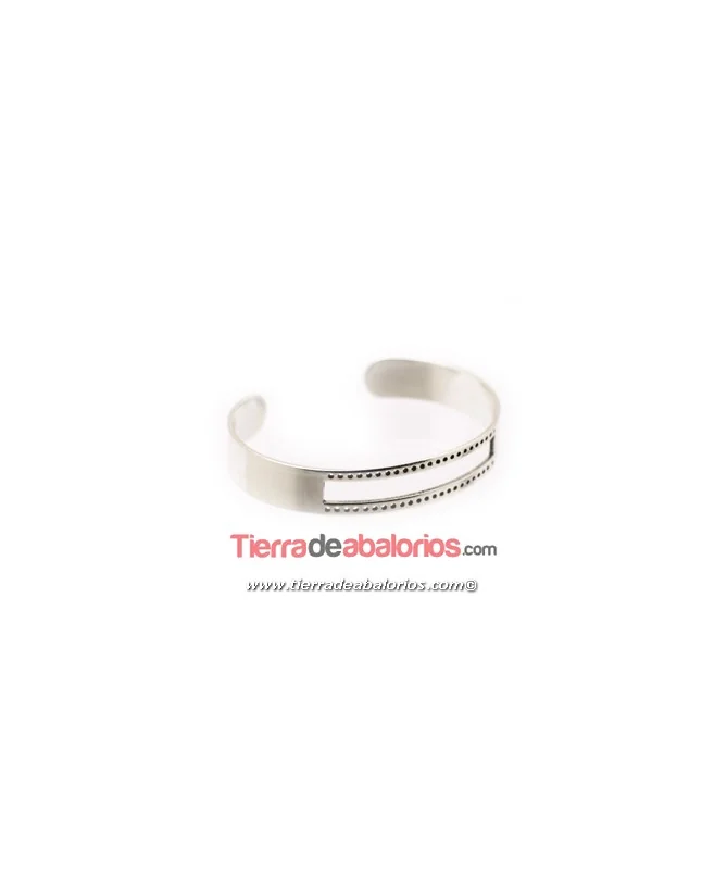 Pulsera Ajustable para Delicas Miyuki, Plateado