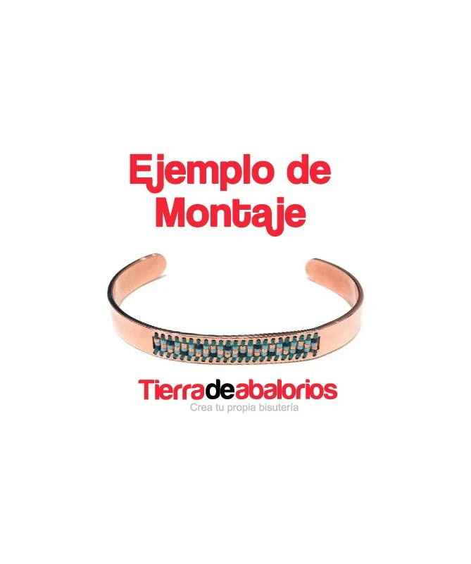 Pulsera Ajustable para Delicas Miyuki, Plateado