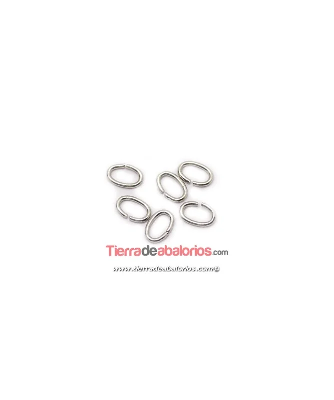 Anilla Oval 9,5x7mm, Plateado Nikelado